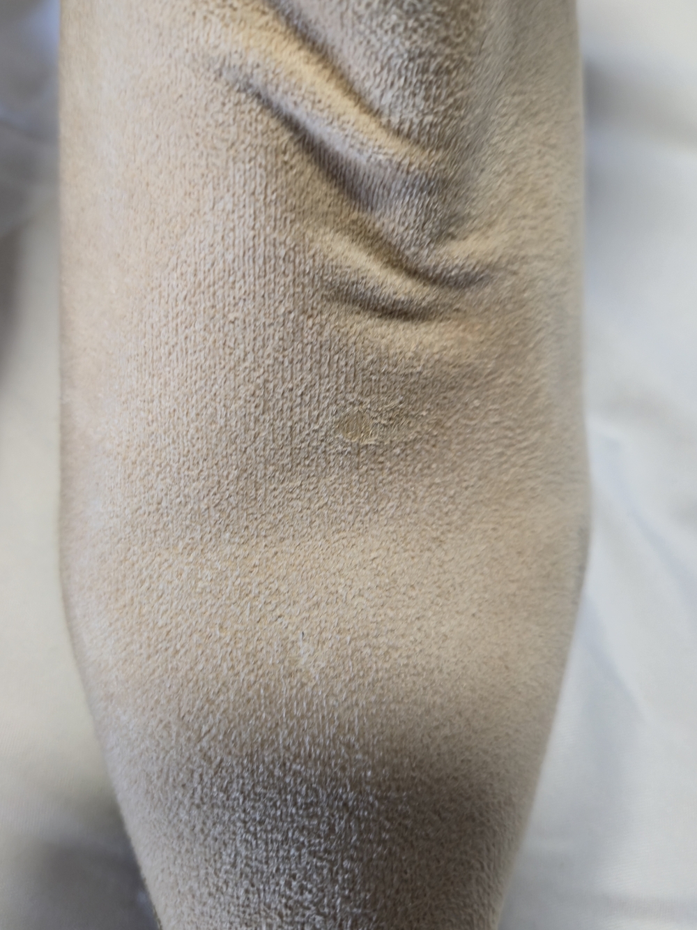 Kelsi  Beige Suede Heeled Boot